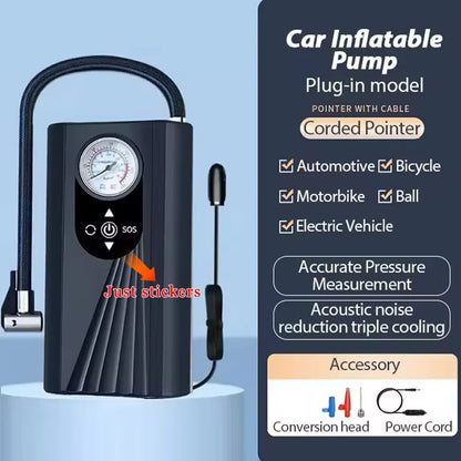 Air Pump Compressor High Precision Car Tyre Inflator Display Portable Air Pump for Car Motorcycle Bike Ball
