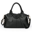 Genuine Brand Soft Leather Shoulder Bag For Women Casual Tote Bag Female Solid Color Purse Simple Design Handbag Commuting Sac
