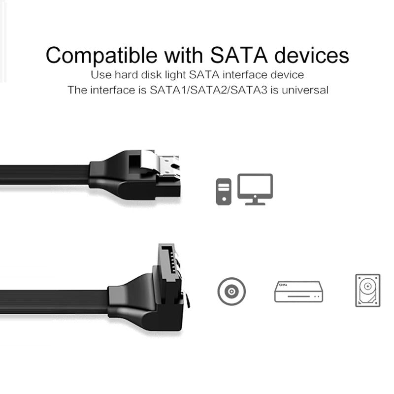 Cable de datos serial para disco duro de estado sólido Sata 3.0 de 40/50 cm, 6 Gb/s, multiespecificación, flexible, de transmisión rápida.