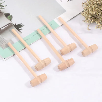 1/2/3/5/10Pcs Wooden Hammer Houten Hammer Mallet Hammer Carving Tool Lederen Craft Sieraden Maken Hammer Tool