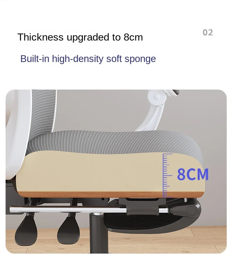 New Computer Chair Ergonomic Chair Reclining Home Office Chair Comfortable Sedentary Dormitory Game Chair Lifting Waist Support