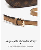 FOXER Women Small Shoulder Bag Fashion Monogram PVC Lady Crossbody Handbag with Adjustable Strap