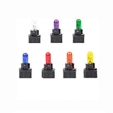 1/10pcs T5 Car Instrument Light Holder 12V Wedge Car Interior Light Bulb Gear Position Light/Centre Console Indicator Light