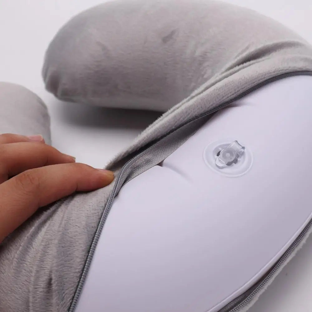 Almohada de cuello en forma de U, inflable, para aliviar la fatiga, para viajes, reposacabezas de vuelo, cojín para dormir en forma de U para avión.