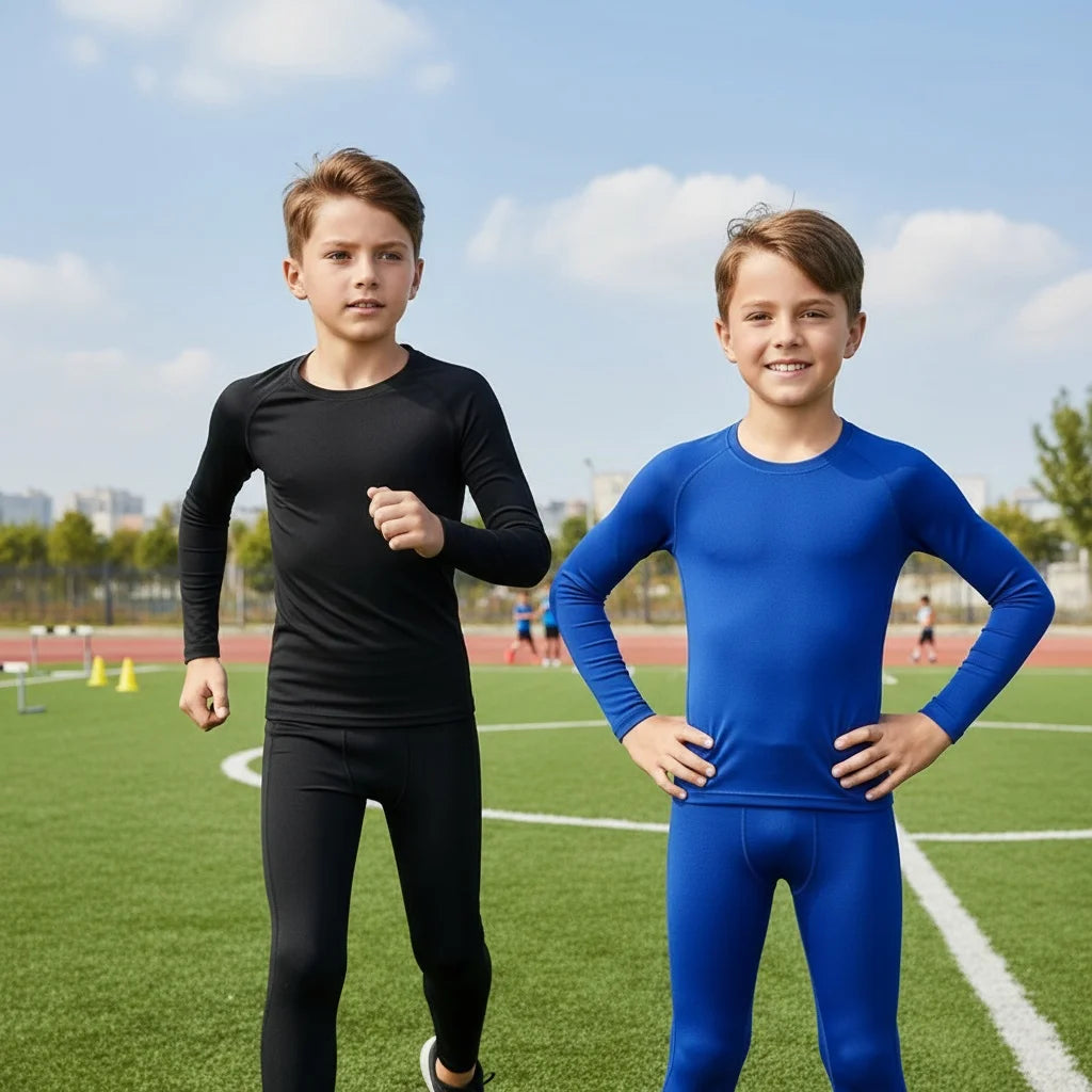 Winter Sports Suit for Kids Quick Drying Thermal Underwear Boys Compression Sportswear Basketball Football Tight Clothing