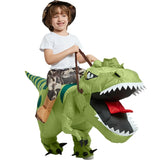 Animal Cartoon Riding T-Rex Inflatable Costume Nursery Kids Dinosaur Role-Playing Game Adult Kids Chasing Game Birthday Gift
