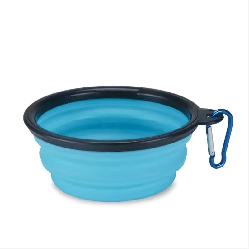Comedero portátil para mascotas, de TPR duradero, plegable, de silicona, para gatos y perros, para viajes al aire libre, para agua y comida.
