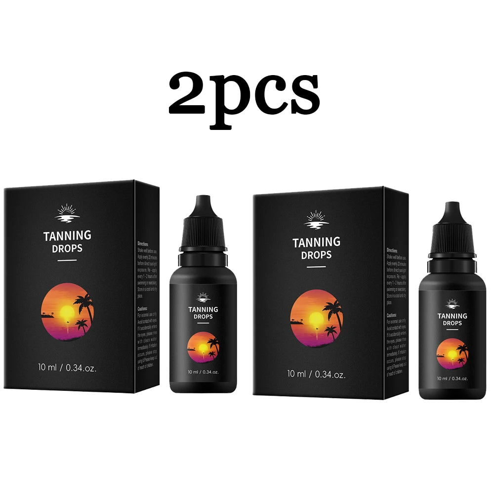 10ml Tanning Oil for Outdoor Beach Sunbathing, Body Tanning Essential Oil Drops, Natural Brown Tone, Formaldehyde-Free