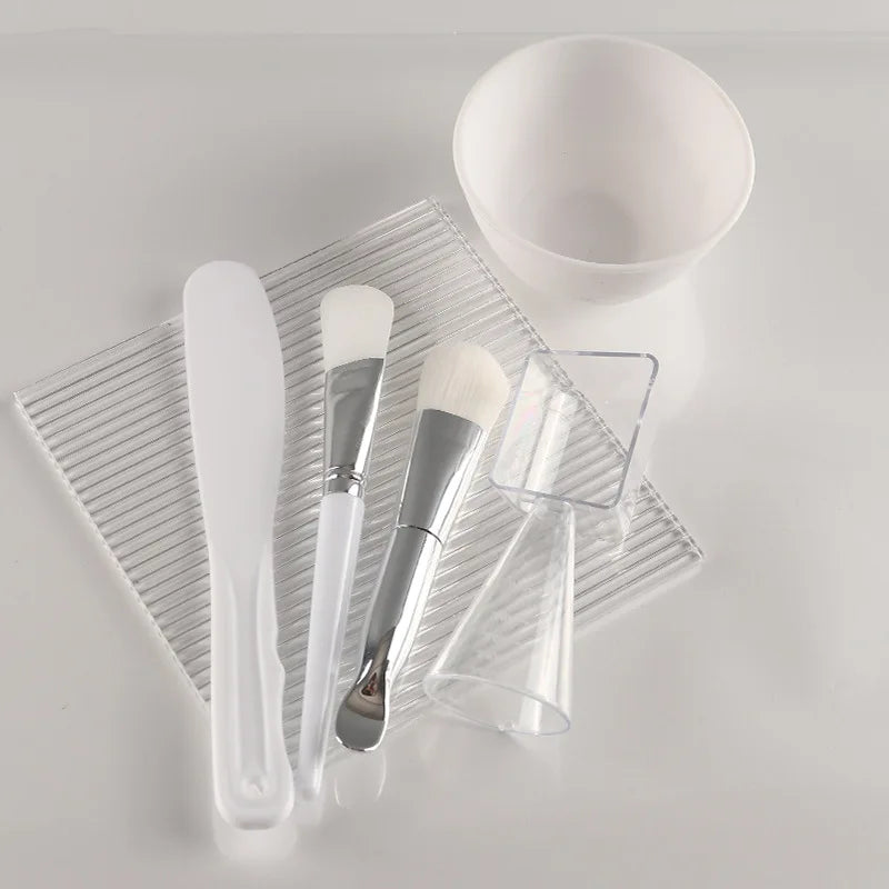 Juego de 3 brochas para mascarilla facial, cuenco de silicona con diafragma, para hacer tú mismo, para spa, belleza, maquillaje y cuidado de la piel.