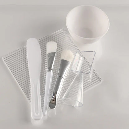 DIY Facial Mask Bowl Brush Set Soft Glue Silicone Home Made Diaphragm Bowl Spa Beauty Makeup Skin Care Tools 3Pcs Set