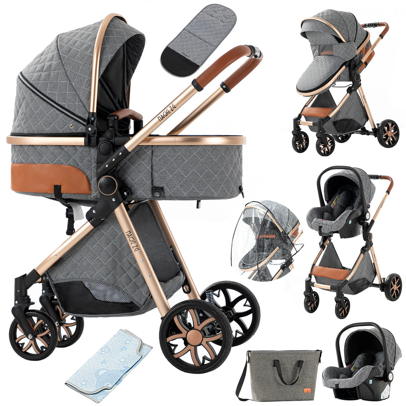 Baby Stroller Baby 3 in 1 Stroller Baby Lightweight Cars High Landscape Luxury Carriage for Newborn Travel Pram Portable Trolley