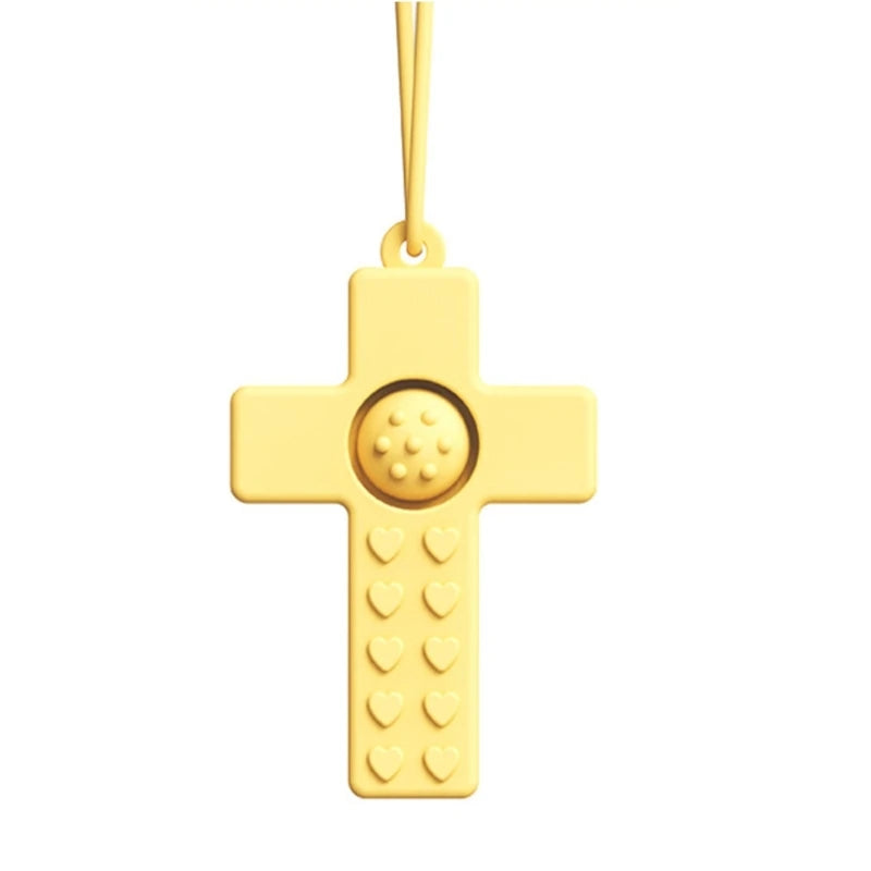 Collar sensorial para masticar, paquete de colgante de silicona para masticar, juguete de entrenamiento y desarrollo para bebés en dentición, autismo y ansiedad.