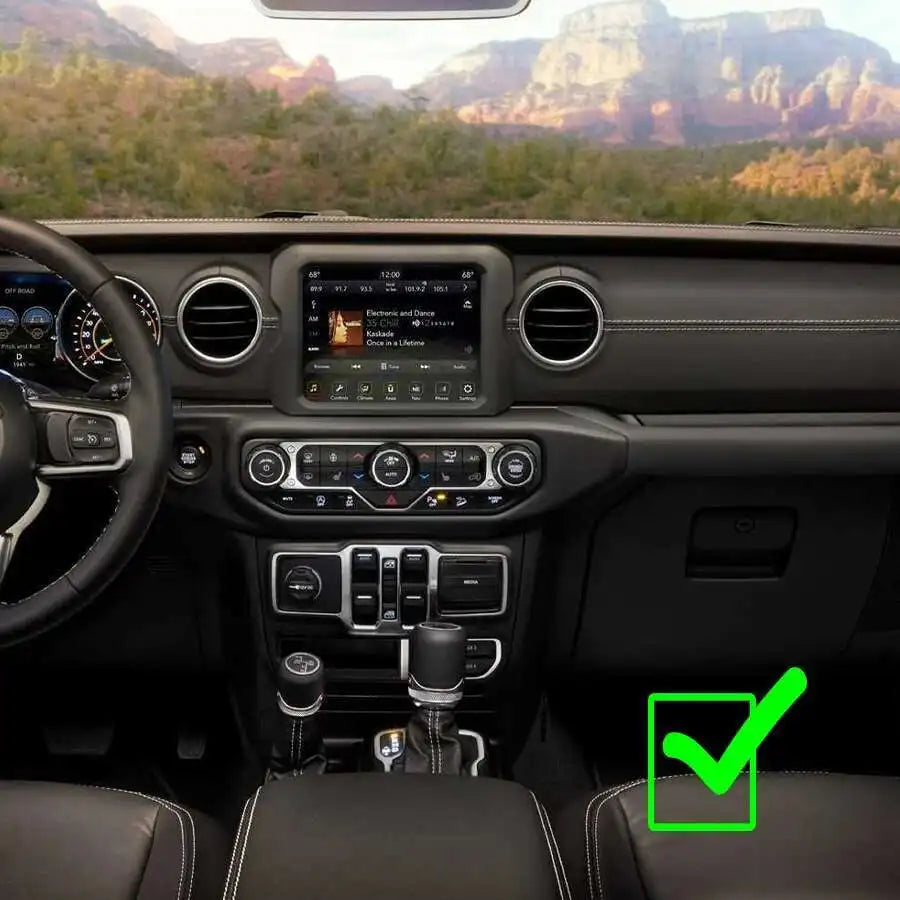 For Jeep Wrangler 2018-2022 Carplay LCD Instrument Panel Dual Screen Android Multimedia Video Player GPS Navigation Android Auto