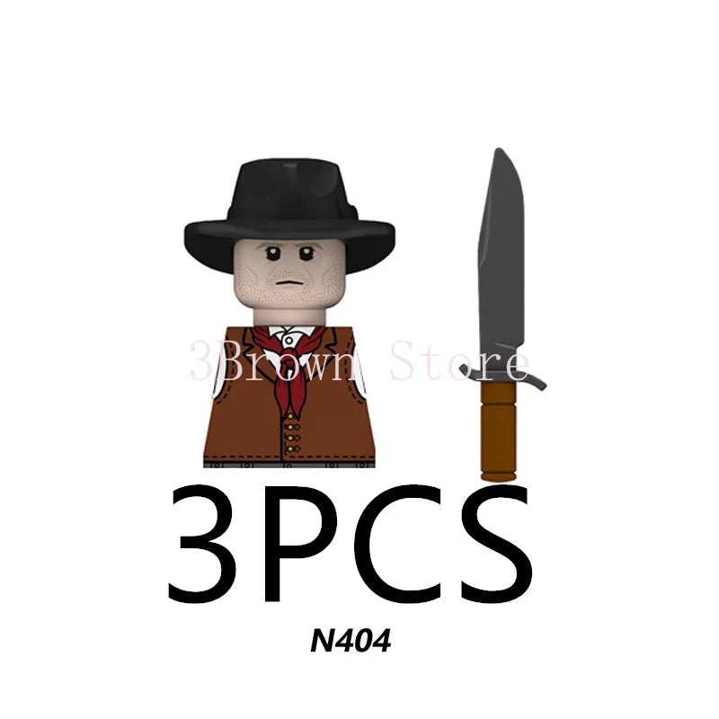 MOC Medieval Building Blocks Castle Knight Western Cowboy Historical Army Cavalry Horse Soldier Gun Kid Toy Gift Brick DIY S040