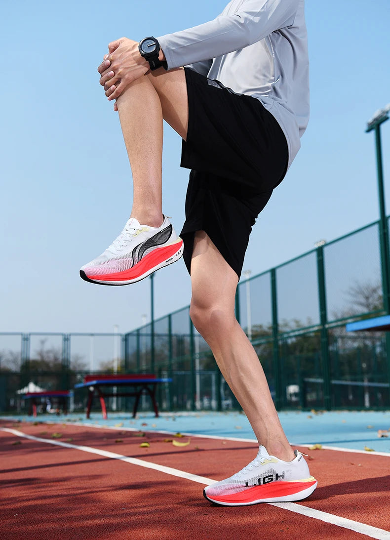 Marathon Cushion Carbon Plate Sports Running Shoes Men Breathable Lightweight Women Comfortable Nonskid Speciality Sneakers 45