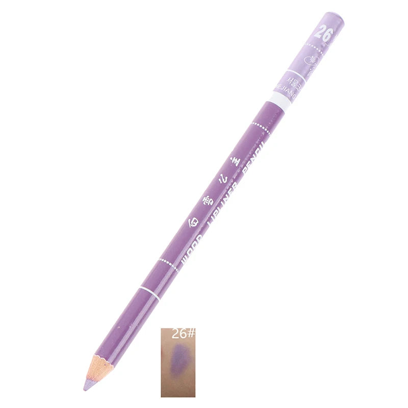 Professional Wood Lip liner Waterproof Lady Charming Lip Liner Soft Pencil Makeup Women's Long Lasting Cosmetic Tool 28Color