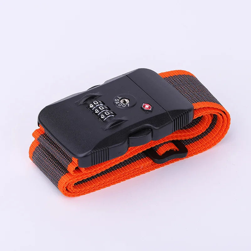 TSA Password Customs Lock Luggage Cross Belt Adjustable Travel Suitcase Band Luggage Suitcase Rope 2M Straps Travel Accessories