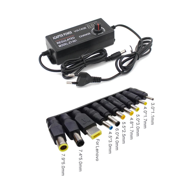 AC DC Adjustable Adapter 12V Volt LED Display Screen Power Supply 220V TO 3V 5V 9V 12V 24V 36V With DC Jack Connector Plug