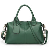 Genuine Brand Soft Leather Shoulder Bag For Women Casual Tote Bag Female Solid Color Purse Simple Design Handbag Commuting Sac