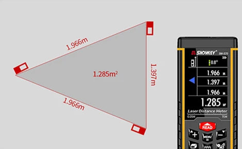 SNDWAY Laser Distance Meter Tape measure Digital Camera Function Laser Range Finder Tape Angle Rangefinder measure Tool