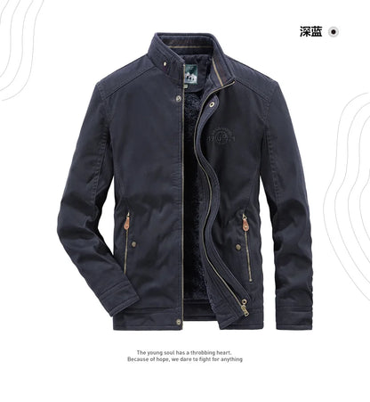 Vintage Thick Wool Parka Men's New 2024 Winter Washed Cotton Fleece-lined Warm Work Jacket Outdoor Camping Hunting Velvet Coats