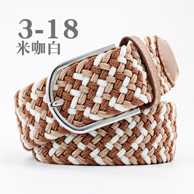 Stretch Woven Belt Unisex Canvas Belts Fashion Casual Student Belt Women Cinturon Male Waistband 105cm