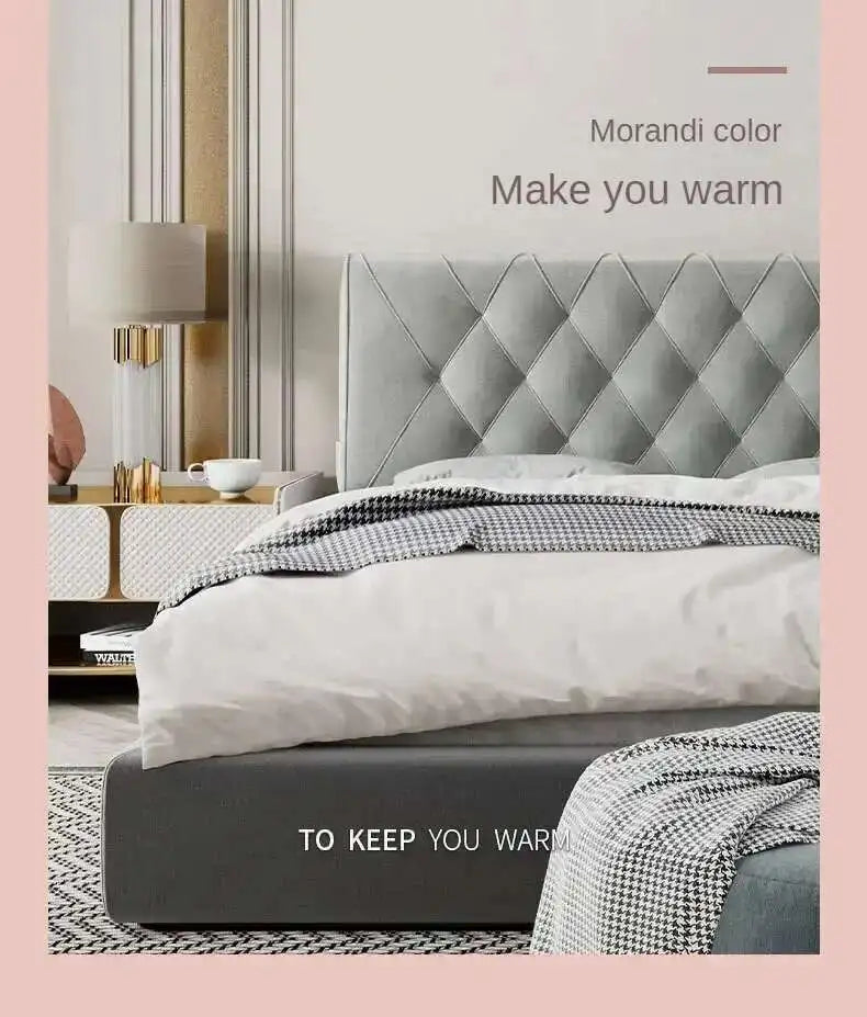 Backrest Soft Bag Bed Headboards for Hotel Headboards American Flannel Cloth Skin-Friendly Light Luxury Household Bed Headboards