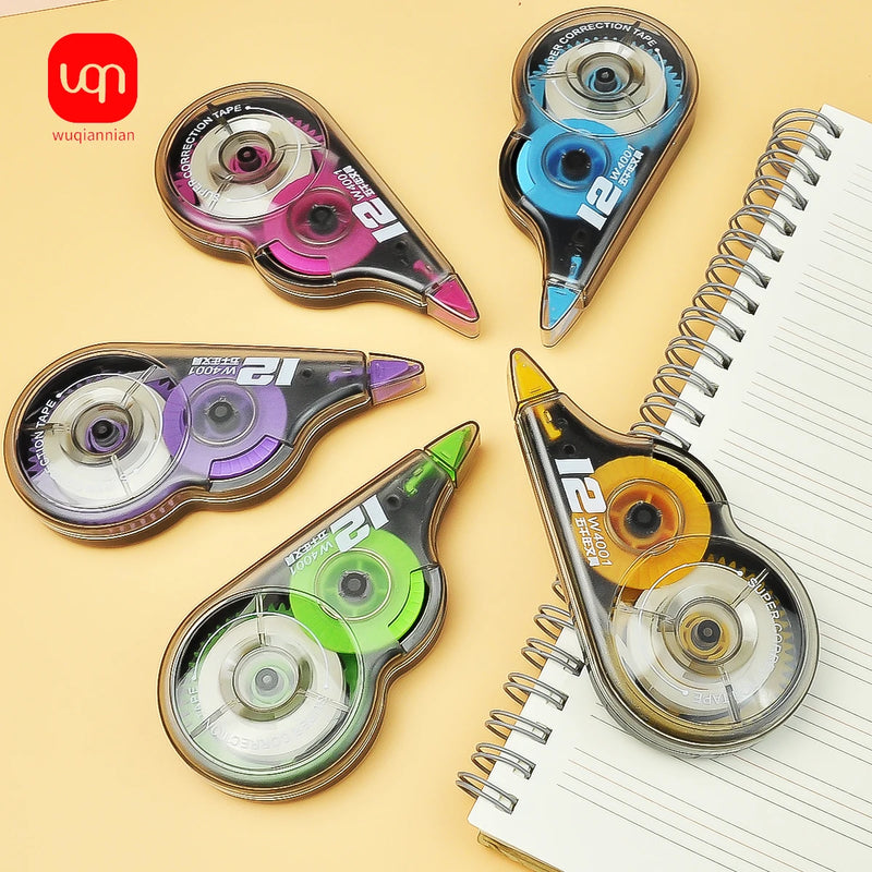 WQN-3/5/10PCS Portable Correction Belt Student Large Capacity 12m Length Cute White Office School Supplies Stationery
