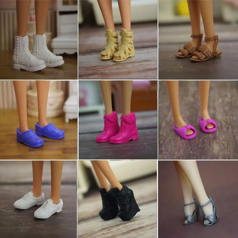 High Heels Boots for Female Dolls, Quality 1/6 Doll Shoes, Super Model 30cm Figure Doll Sandals, Slippers, Original Doll Shoes