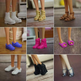 High Heels Boots for Female Dolls, Quality 1/6 Doll Shoes, Super Model 30cm Figure Doll Sandals, Slippers, Original Doll Shoes