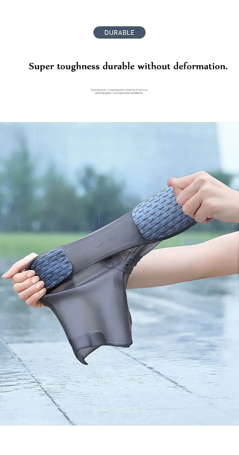 Rain Boot Covers Waterproof Anti Slip Shoe Cover Cubre Zapatos Para La Lluvia De Silicona Cubierta Ipermeable Para Lluvia XXL