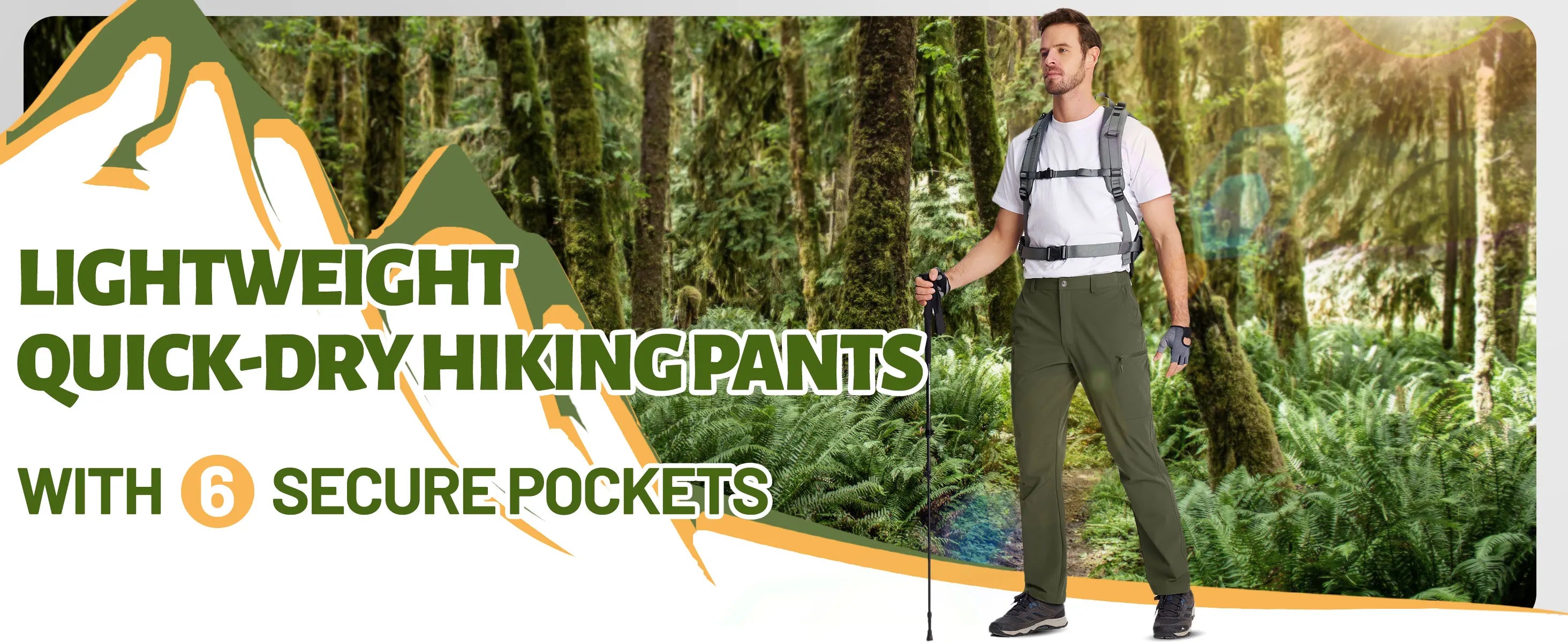 TACVASEN Waterproof Lightweight Hiking Pants Mens Ripstop Quick Dry Cargo Work Pant Outdoor Trekking Hard-wearing Trousers Male