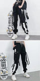 Pantalones cargo para mujer 2023, pantalones harén de moda con bolsillos punk, pantalones deportivos con cadena, elásticos Harajuku, cintura alta, ropa de calle.