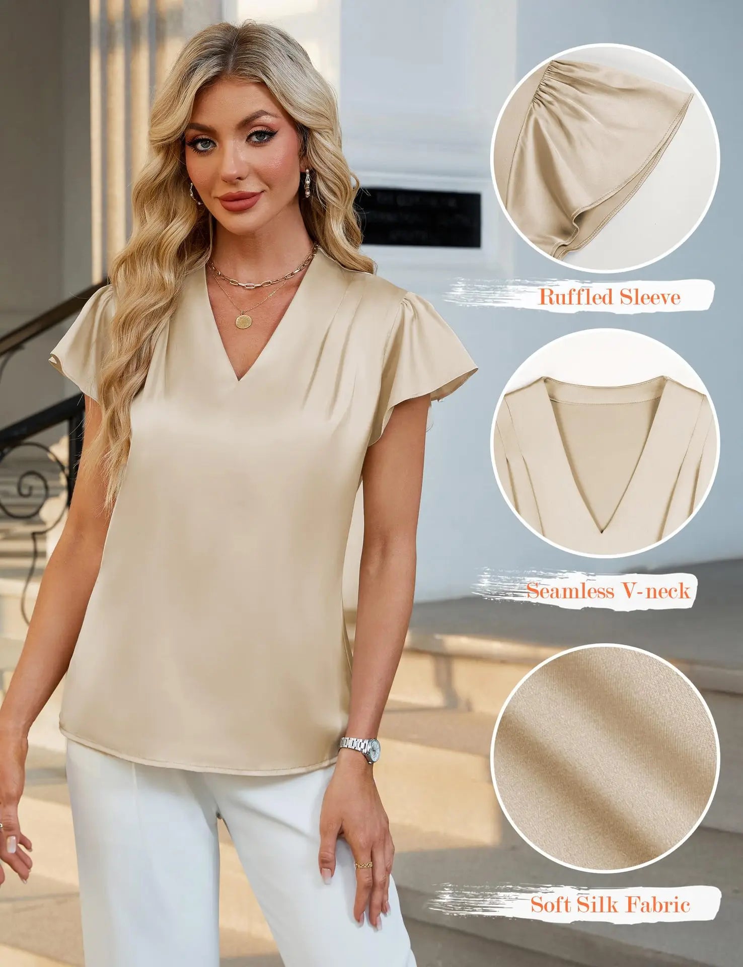 2026 Fashion Summer Casual Shirts Office Lady Tops Mujer Elegant Simple Chiffon Blouse Women Short Sleeve V-Neck Woman Clothes