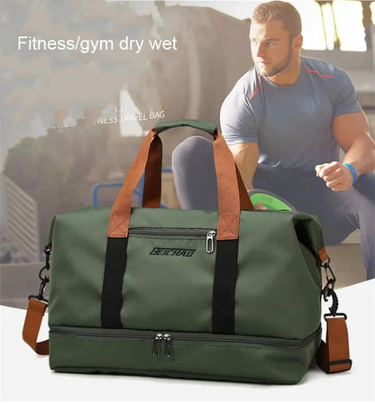Bolsa de gimnasio de viaje, equipaje de corta distancia, bolsas de fitness portátiles, bandolera, bolso de pecho, bolso de mano, bolso de mano, bolso de fin de semana