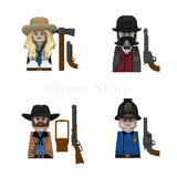 MOC Medieval Building Blocks Castle Knight Western Cowboy Historical Army Cavalry Horse Soldier Gun Kid Toy Gift Brick DIY S040