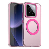 Magnetic Wireless Charging Case For Xiaomi 15 Mi 14 14T Pro Cover Candy Colors Transparent Back Shell Coque
