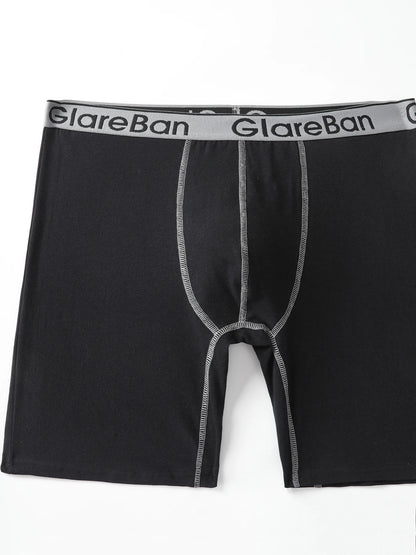 4pcs Set Mid-Long Boxer Shorts Men's Underwear Cotton Breathable Male Underpants for Men Homme Boxershorts Slips Soft Panties