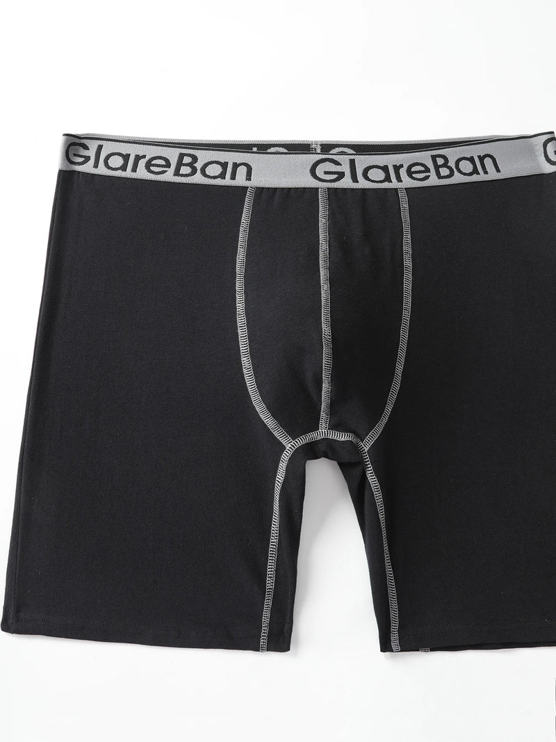 4pcs Set Mid-Long Boxer Shorts Men's Underwear Cotton Breathable Male Underpants for Men Homme Boxershorts Slips Soft Panties