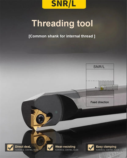 LIHAOPING SNR0008K08 SNR0012M11 SNR0016Q16 SNR0020R16 SNR0020R22 SNR0025S22 SNR Internal Thread Turning Tool Lathe Cutter 16IR