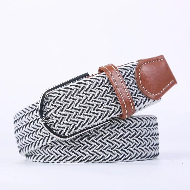 Women's Belt Fashion Casual Woven Elastic Belt Outdoor Sports Military Tactical Strap Climbing Work Belt Unisex Jeans Pants