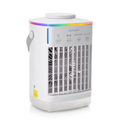 Popular mini air cooler USB air conditioning fan office desktop small water cooling fan spray humidification cooling fan
