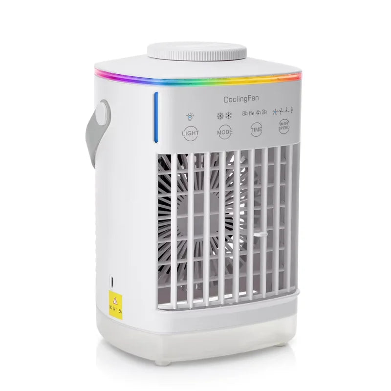 Popular mini air cooler USB air conditioning fan office desktop small water cooling fan spray humidification cooling fan