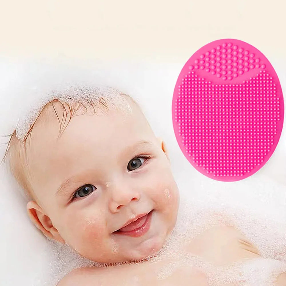 Baby Silicone Bath Brush Cradle Cap Scrubbers Exfoliating and Massaging Brush Scalp Care Scrubber for Hair Care And Body Care