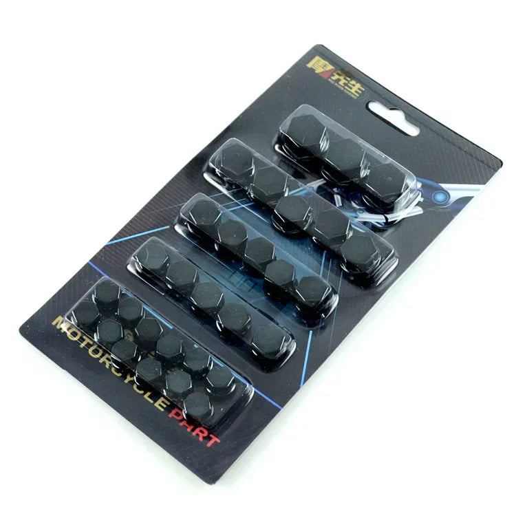 30pcs 0.8cm/1cm/1.2cm/1.4cm Motorcycle Screw Set Decorative Caps Nut Covers Motorcycle Modification Accessories for Yamaha Honda