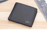 Baellerry Men Genuine Cow Leather Wallet Card Holder Male Purse Short with Coin Pocket Leather Wallets for Men