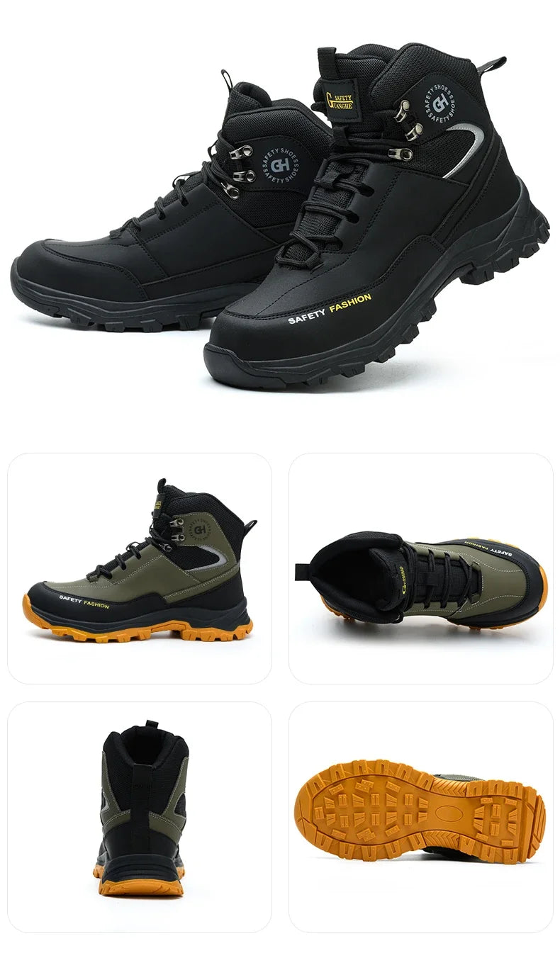 Waterproof Work Safety Boots Men Women Indestructible Anti smash Anti Puncture Work Shoes Protective Men Safety Shoes