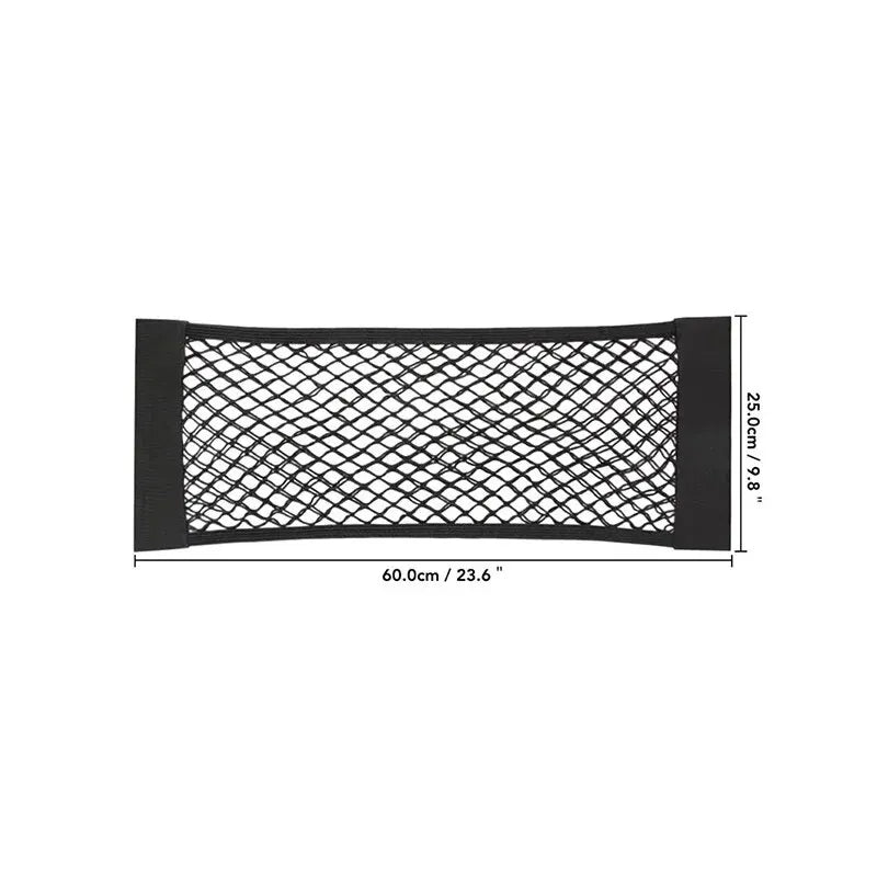 Universal Car Storage Bag Double Mesh Trunk Storage Net, Car Built-in Storage Bag, Car Fire Extinguisher Fixed Net