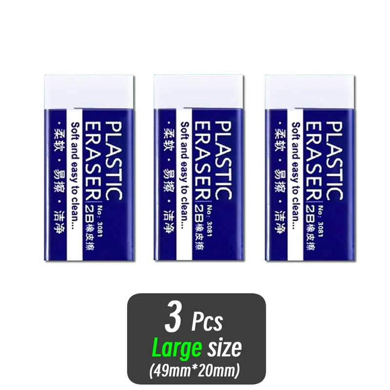 1/10/30pcs 2B Eraser Clean and Mess Free Student Exam Office Sketch Soft Eraser for Kids Correction Supplies Pencil Rubber