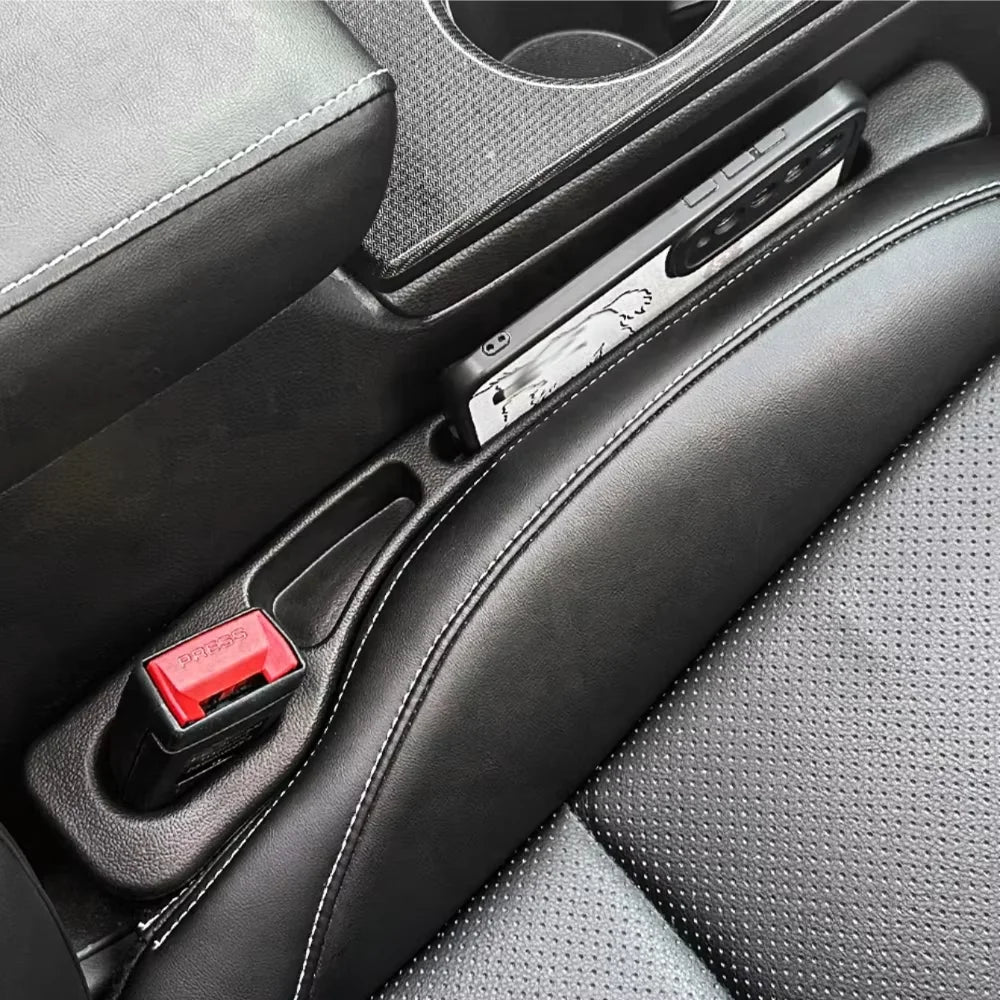 2pcs Car Seat Gap Filler Organizer Waterproof Car Seat Gap Plug Strip with 2 Grooves Seat Gap Storage Auto Interior Accessories